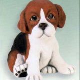 Puppy "zittend"
