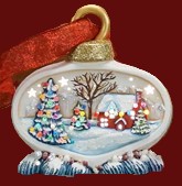 Kerstbal met Huis (Klein)