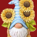Gnome met Zonnebloemen